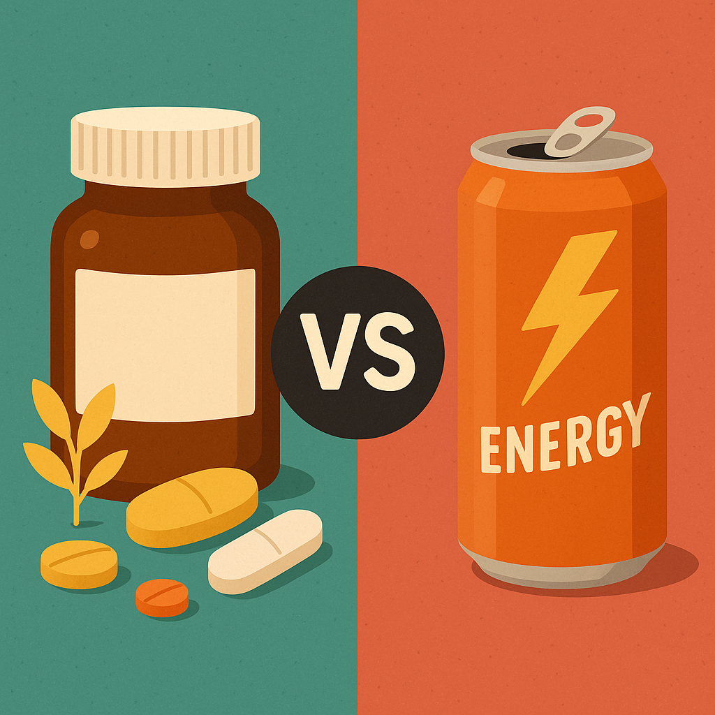 Papildai vs energetiniai gėrimai