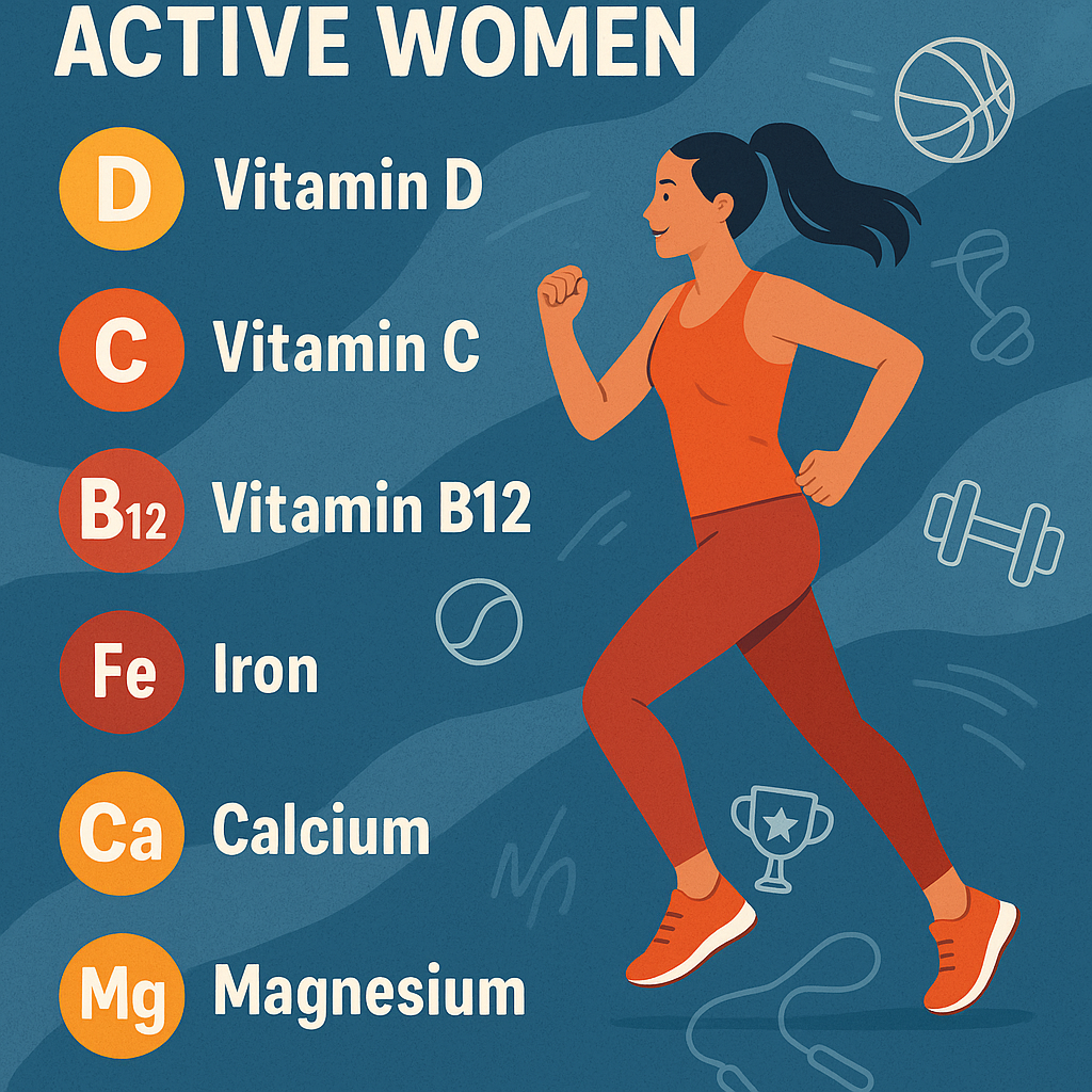 Vitaminai moterims sportuojant